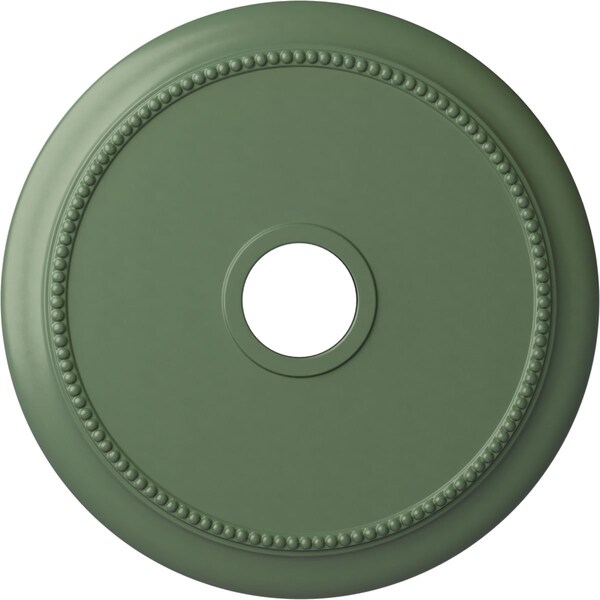 Ekena Millwork Crendon Ceiling Medallion (Canopies up to 4 3/8"), 24 1/8"OD x 4 3/8"ID x 2 1/4"P, Athenian Green CM24CRAGF - main